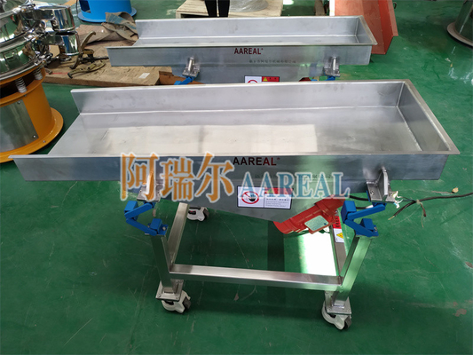 Portable ukuran kecil Food Grade stainless steel vibratory feeder dengan baru Shaker Conveyor Suspension