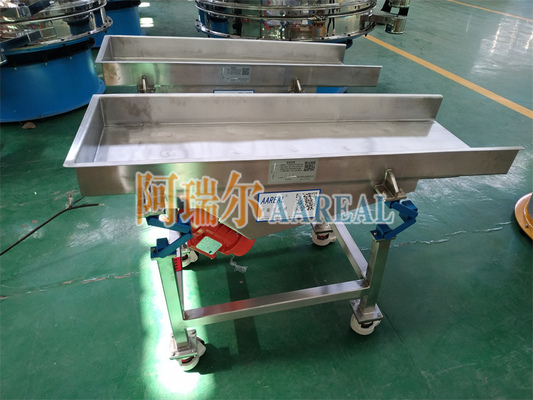Portable ukuran kecil Food Grade stainless steel vibratory feeder dengan baru Shaker Conveyor Suspension