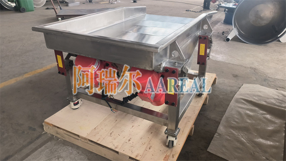 Ukuran Kecil Ponsel Frekuensi Variabel Pangan Berkualitas Baja Berkualitas Vibrator Dengan ROSTA New Shaker Conveyor Suspension Untuk Nasi Beku