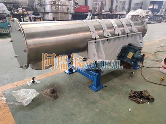 Efisiensi Tinggi Ukuran Kecil 400mm Diameter Tubular Vibratory Feeder Untuk Partikel Kimia Seat Instalasi