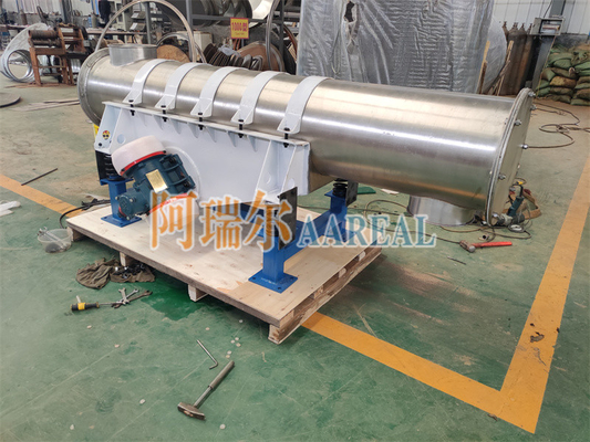 Efisiensi Tinggi Ukuran Kecil 400mm Diameter Tubular Vibratory Feeder Untuk Partikel Kimia Seat Instalasi
