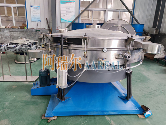 Efisiensi tinggi memakai tahan kaca Tumbler Screen Machine untuk Frits Granules Kaca Dan Bubuk