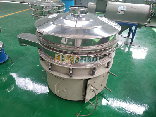 Baja tahan karat Efisiensi tinggi Kapasitas besar 1800 RPM Rotary Vibrating Sieve untuk bubuk logam