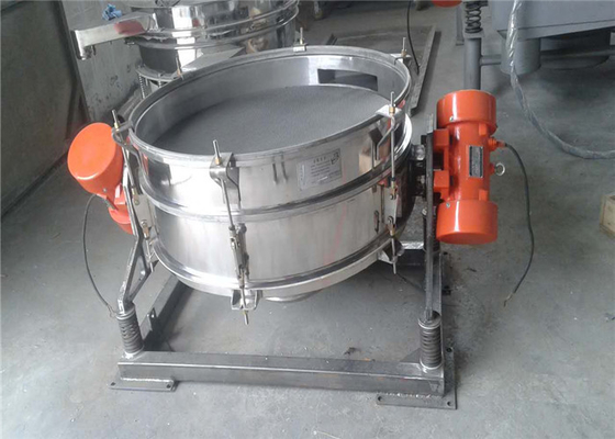Bentuk Bulat Vibro Screen Machine Flow Through Separator Untuk Silicon Dioxide Powder