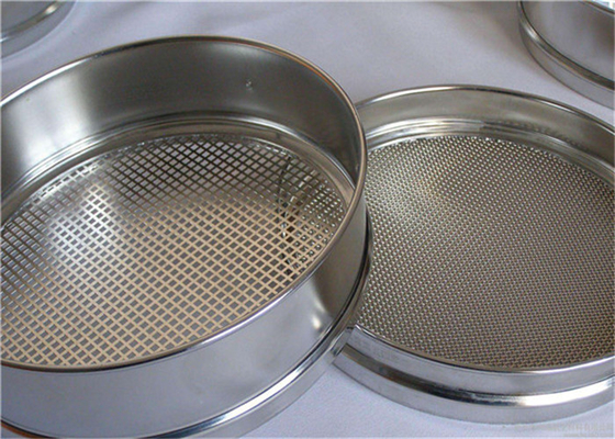 Pengujian laboratorium tahan lama Sieves Baja tahan karat dengan Woven Wire Mesh Standar ASTM