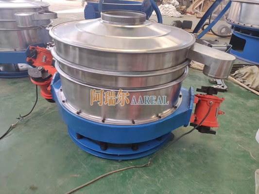 Stainless Steel 1200mm Single Deck Titanium Dioxide Flow-through Vibrating Sieve untuk Titanium Dioxide Disemprotkan Dengan Teflon Di Dalam