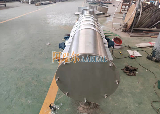Diagram 400mm Stainless Steel Tubular Industrial Conveyor Systems Industri Makanan