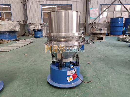 Baja tahan karat Struktur sederhana dek tunggal Rotary Vibrating Screen Untuk Powder Coating