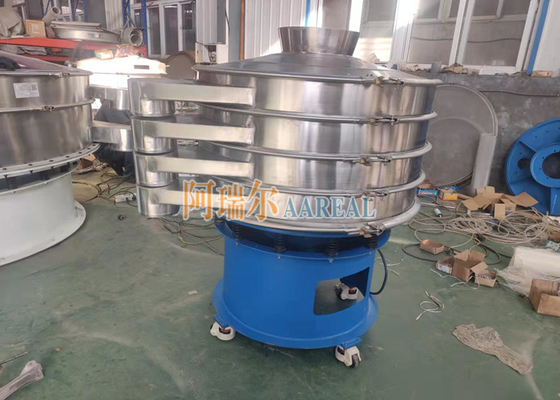 1000mm 3 Deck Portable Stainless Steel Rotary Vibrating Screen Untuk garam meja