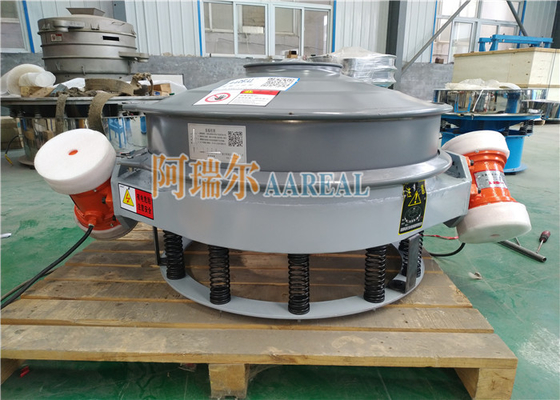 Double Motor Low Profile Flow Through Vibrating Control Sieve Untuk Serbuk Silikon Logam