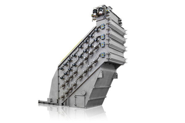 2400*6000mm 3 Deck High Frequency Screen Vibratory Sieve Untuk Partikel Karbonat Kalsium Marmer Pemisahan yang Tepat Didorong oleh Motor yang Tidak Seimbang