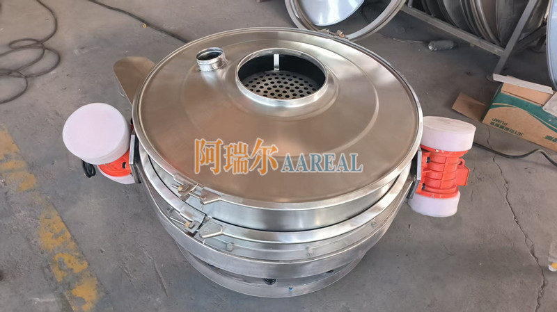 Kinerja Tinggi 400mm ~ 1500mm Baja tahan karat 304 Profil Rendah Aliran Melalui Separator Inline Vibrating Screen Untuk Lithium Battery Material Dilapisi dengan Teflon Carbide