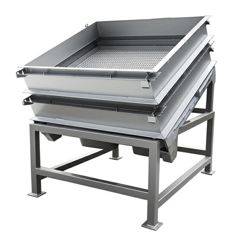 Satu sampai lima lapisan layar layar bergetar yang menggabungkan gerakan tiga dimensi untuk pemisahan material yang optimal