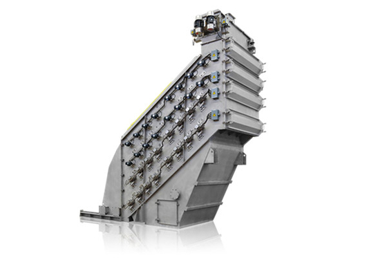 2400*6000mm 3 Deck High Frequency Screen Vibratory Sieve Untuk Partikel Karbonat Kalsium Marmer Pemisahan yang Tepat Didorong oleh Motor yang Tidak Seimbang