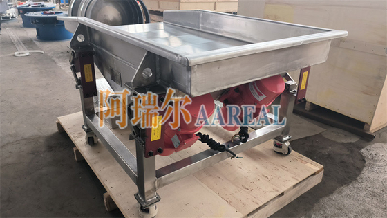 Ukuran Kecil Ponsel Frekuensi Variabel Pangan Berkualitas Baja Berkualitas Vibrator Dengan ROSTA New Shaker Conveyor Suspension Untuk Nasi Beku