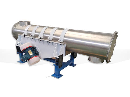 Efisiensi Tinggi Ukuran Kecil 400mm Diameter Tubular Vibratory Feeder Untuk Partikel Kimia Seat Instalasi