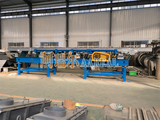 Stainless Steel Teflon Coated Leaf Spring Balanced Eccentric Vibratory Conveyor Untuk Produk Karet Rumput Alam Dengan Fungsi Pendingin