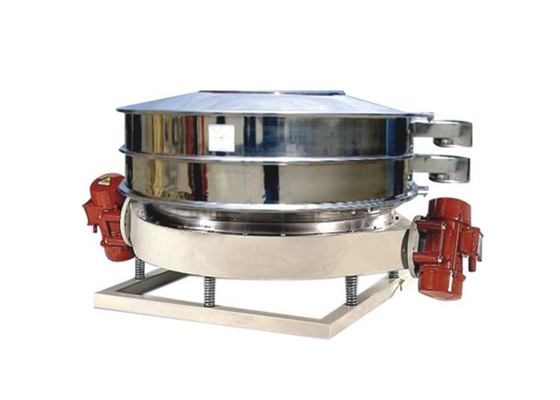Low Profile Vibro Screen Machine Bulat Vibrating Separator Dengan Dua Lapisan Layar
