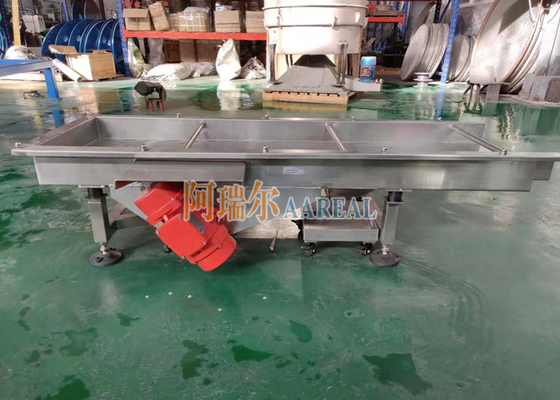 SUS 316L Food Grade Rectangular Linear Vibrating Screen Separator Untuk Jelly Bean